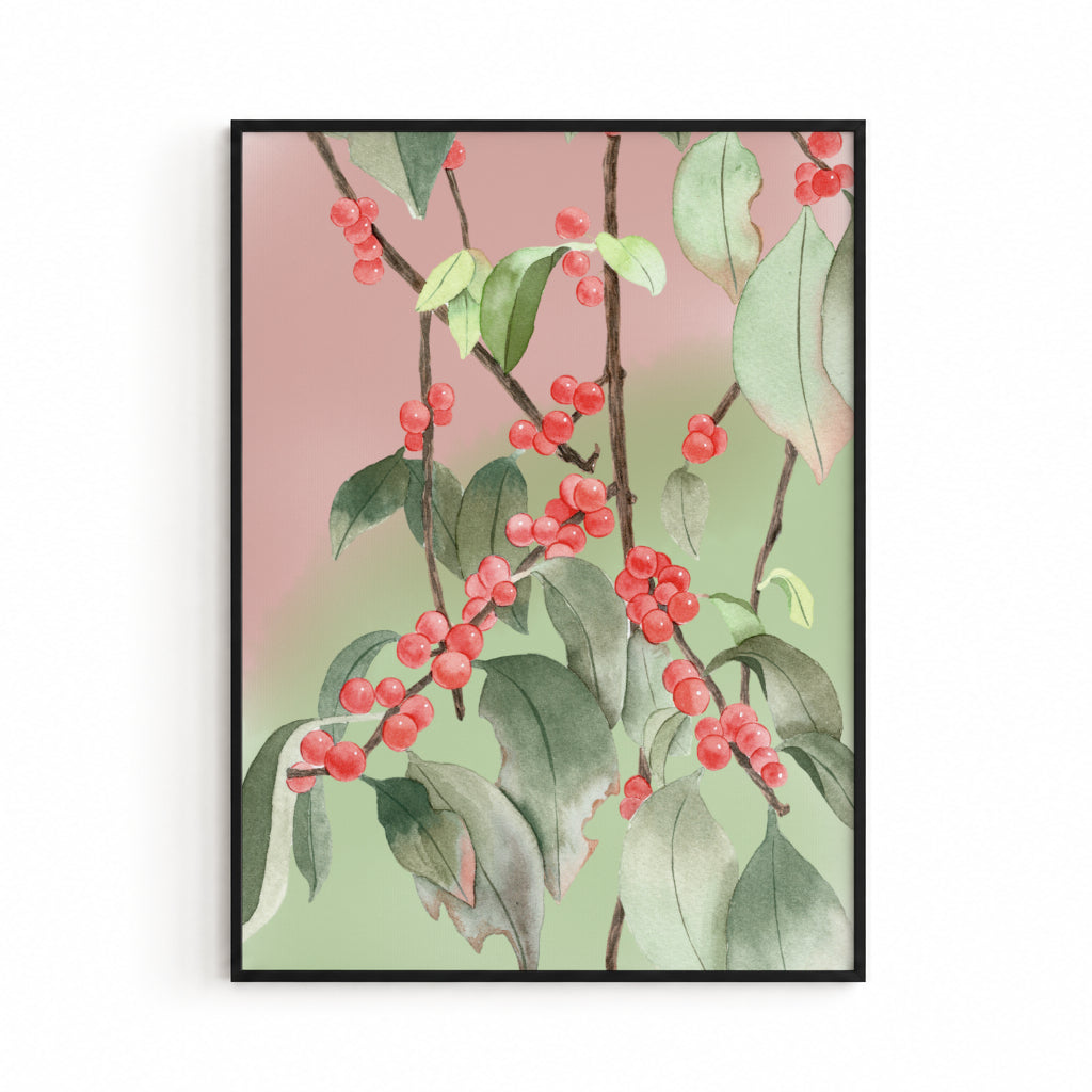 Cherry Red Plant Poster