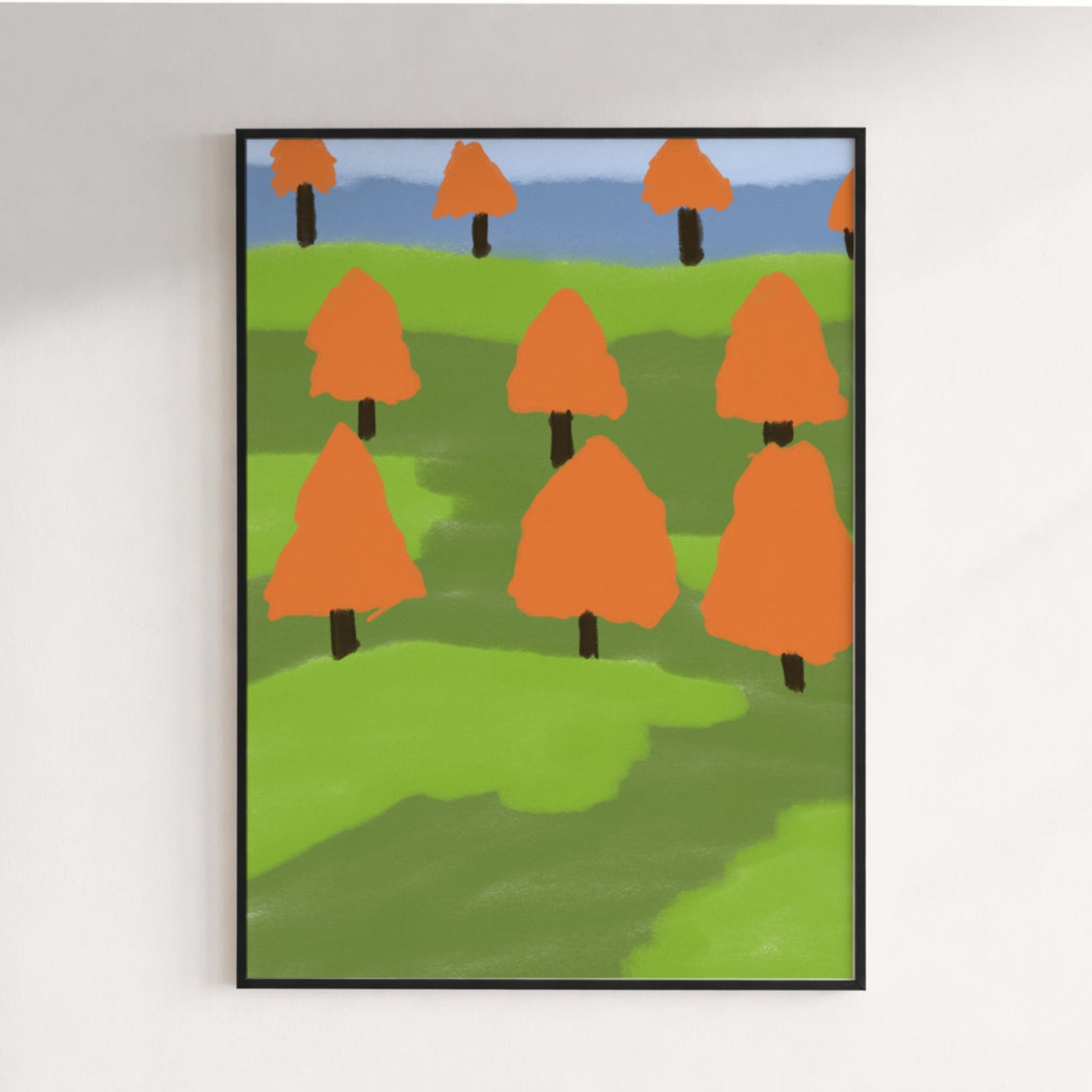 Orange Forest Poster