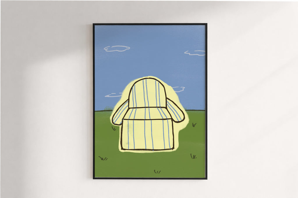 Grass & Cushion Poster