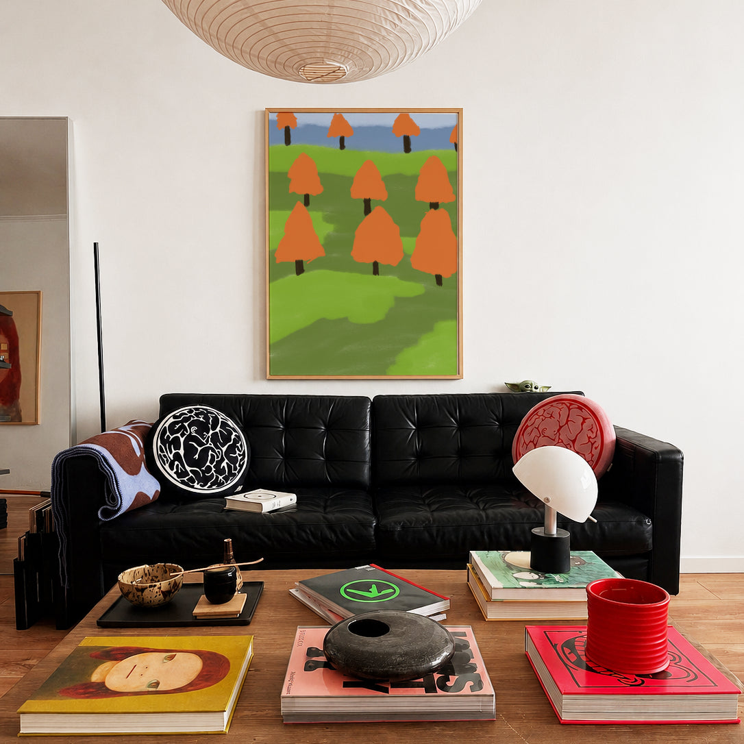 Orange Forest Poster