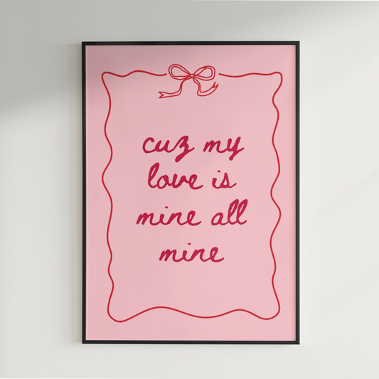 Cutesy Pink Poster