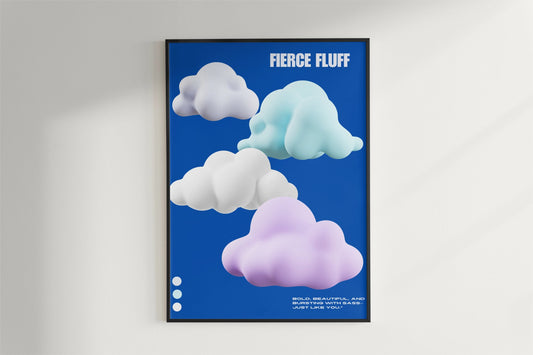 Fluff Cloud Poster Poster Mockup Image