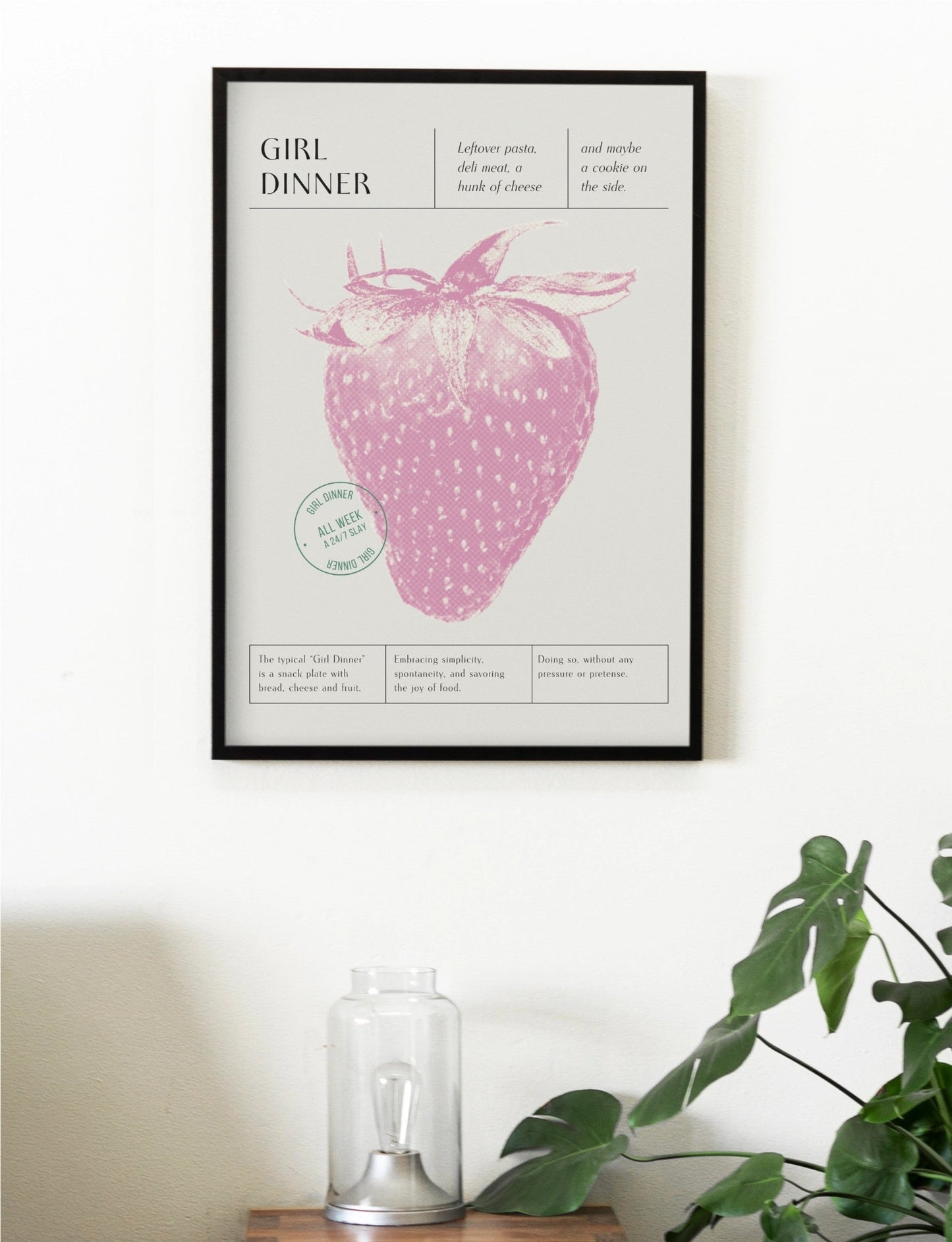 Girl Dinner Poster Poster Mockup Image