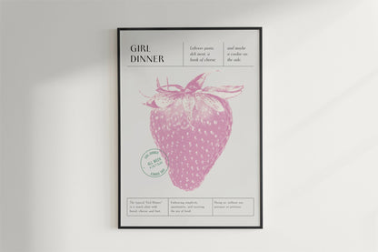 Girl Dinner Poster Poster Mockup Image