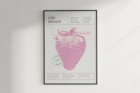 Girl Dinner Poster Poster Mockup Image