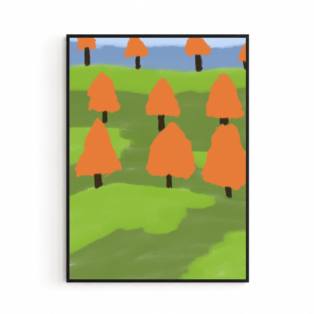 Orange Forest Poster -Poster - Thanks a ton