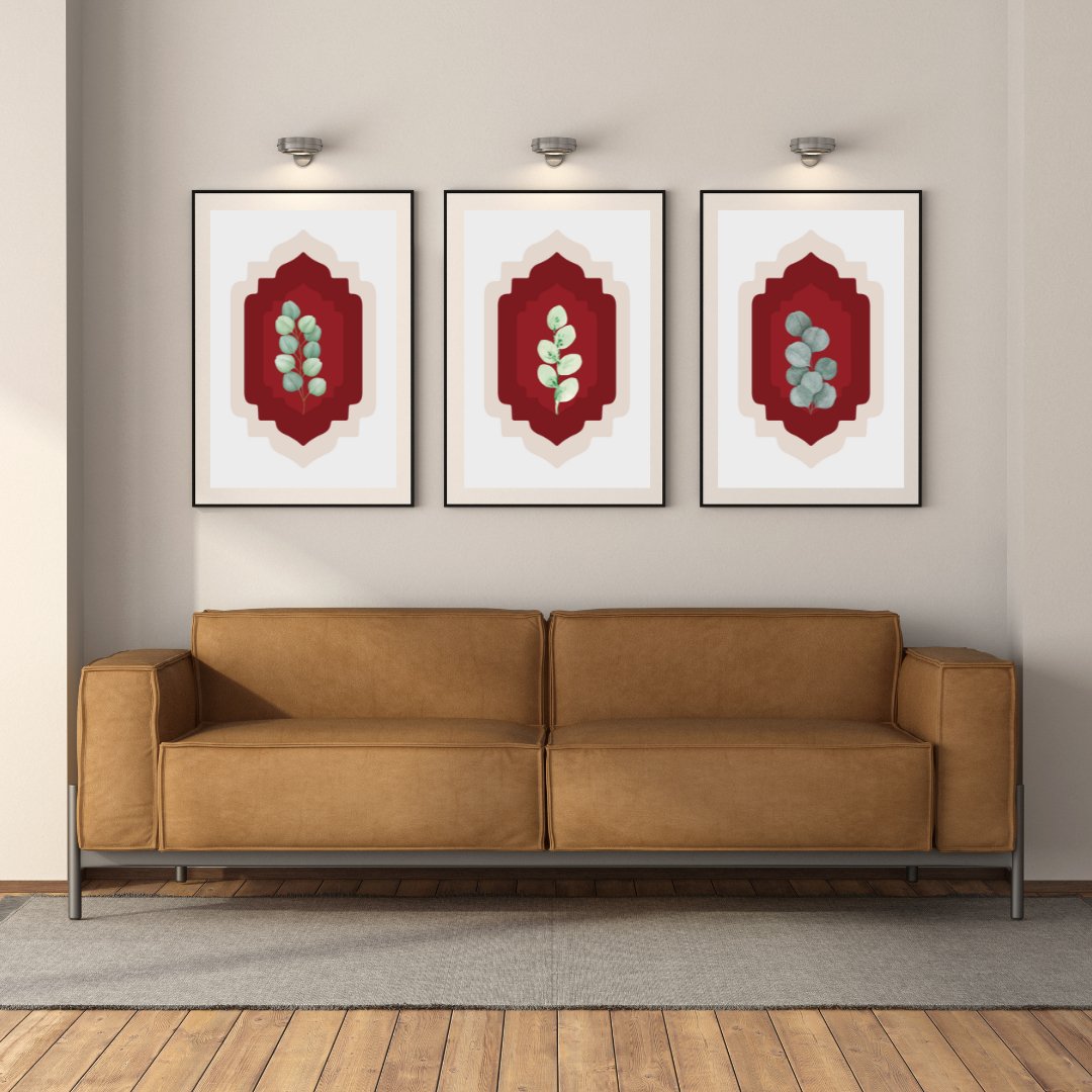 Serene Foliage Poster Poster Mockup Image